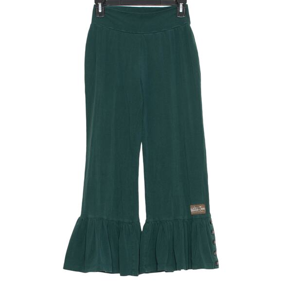 Matilda Jane Pants Y2K Minimalist Boho Retro Earthy Bell Bottom Green Size Small - Picture 1 of 4